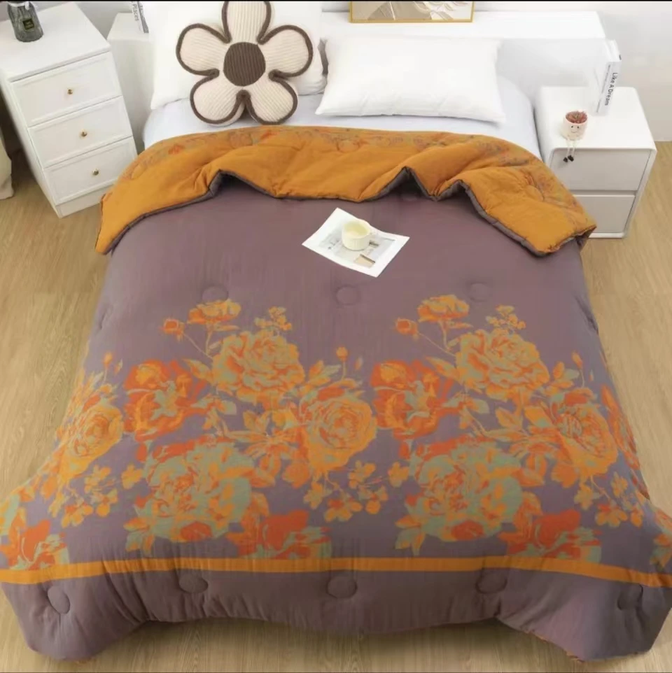 【国色天香秋冬被】高端A类双层纱亲肤柔软透气舒适可机洗加厚保暖。