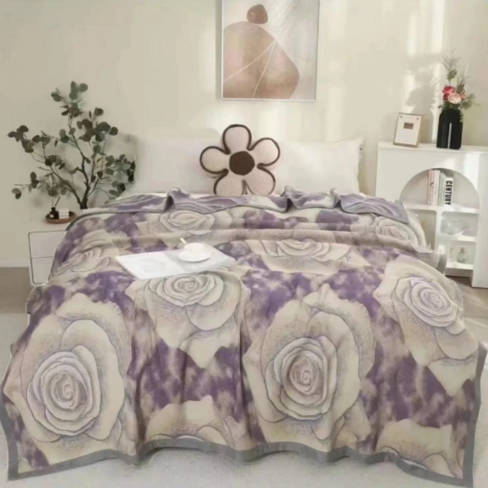 【绮梦】2.0*2.3M高端A类舒适亲肤柔软透气可铺可盖机洗四季用床盖。