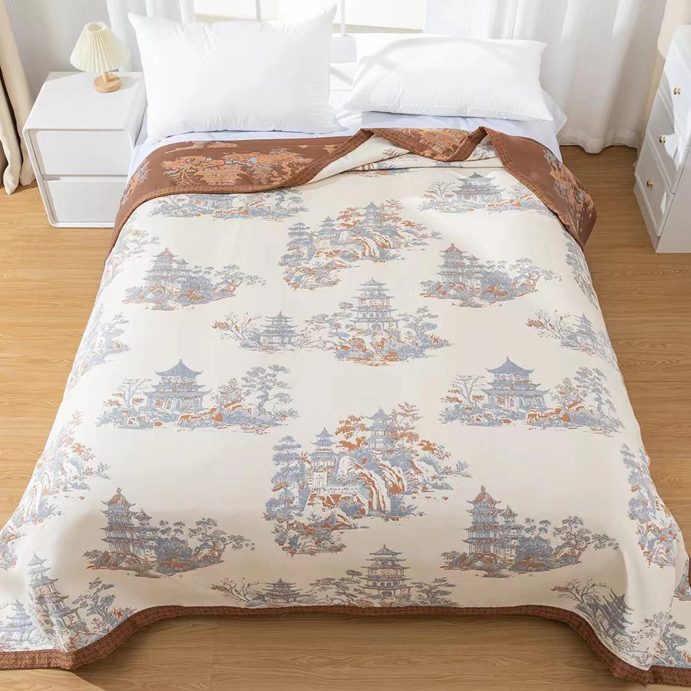 【亭台楼阁】2.3*2.5M高端A类柔软亲肤舒适透气加厚可机洗四季床盖。