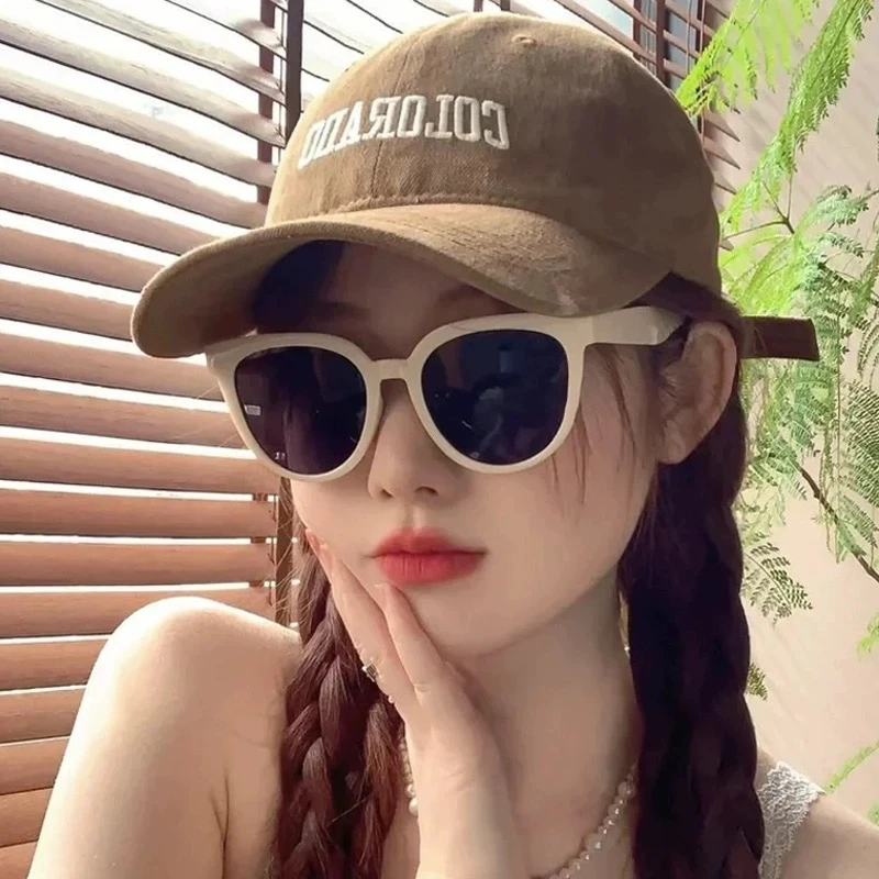 许红豆茶色墨镜女高级感大脸显脸小防紫外线圆脸夏季防晒太阳镜潮