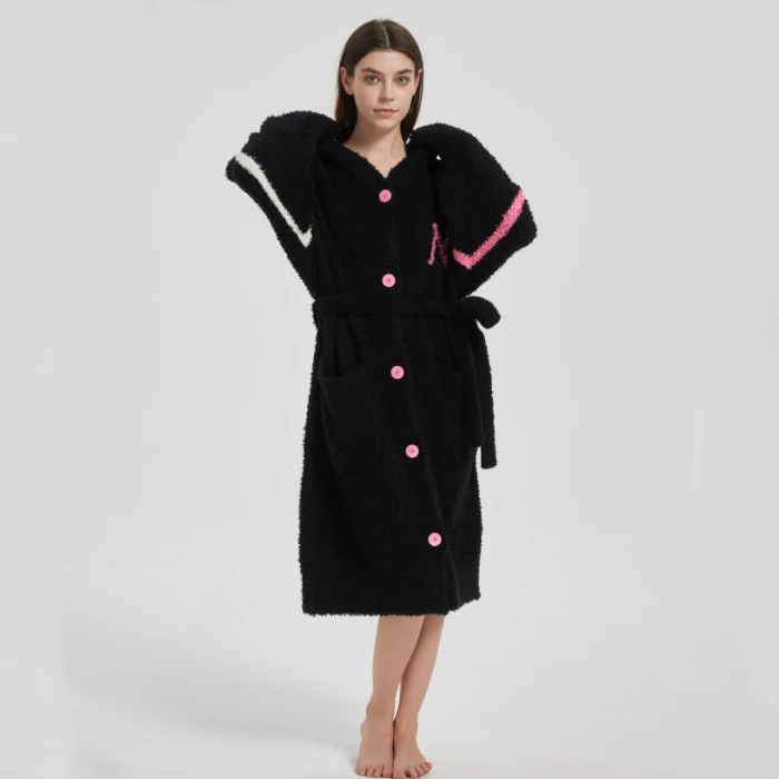 【单拍】【运费险】肌羽 半边绒 女款 字母提花 家居服 睡衣