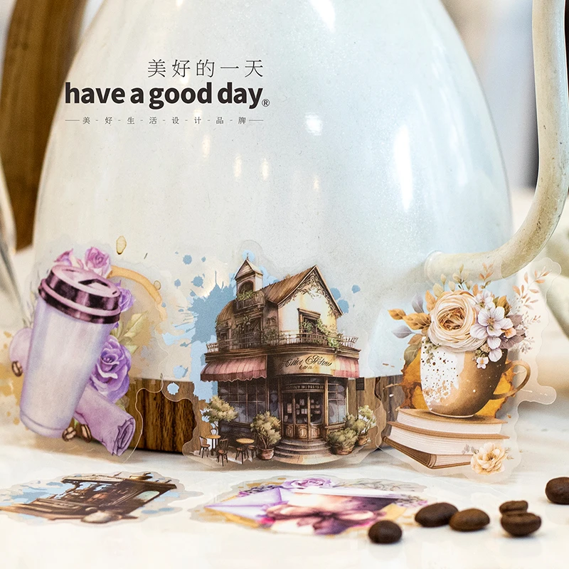 《浪漫咖啡馆》系列咖啡主题PET贴纸包