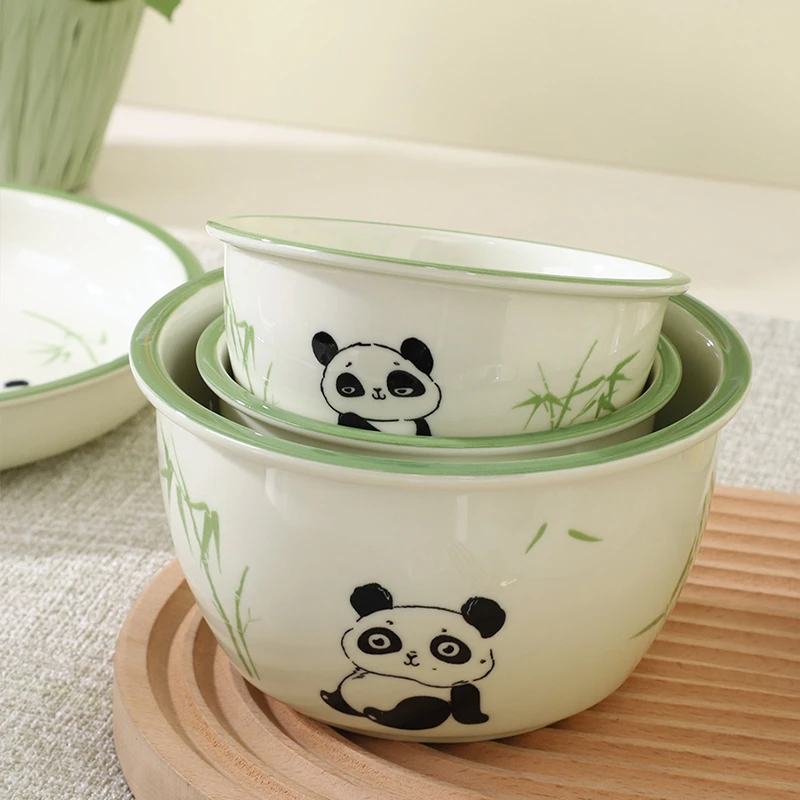 【言则】熊猫果奈高温陶瓷餐具面碗