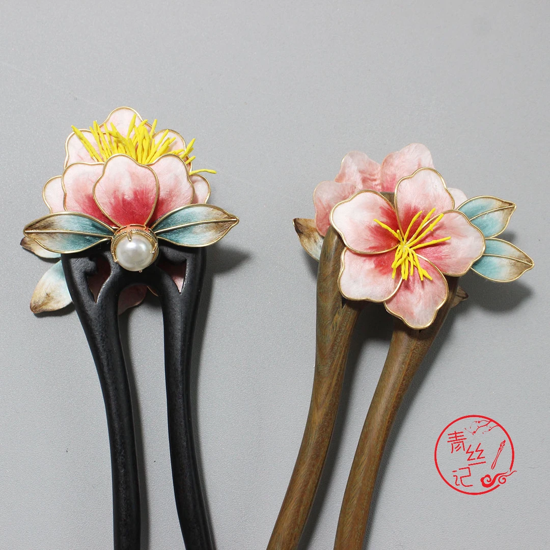 【牡丹】盘发簪子桑蚕丝绒花古典素雅日常百搭款新中式盘发发簪