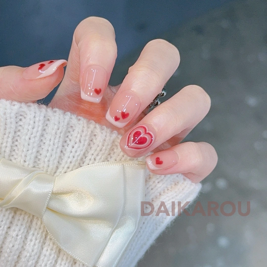 心形糖露 黛卡柔预售 新甲型 此度 短椭圆中椭圆手工穿戴甲10片