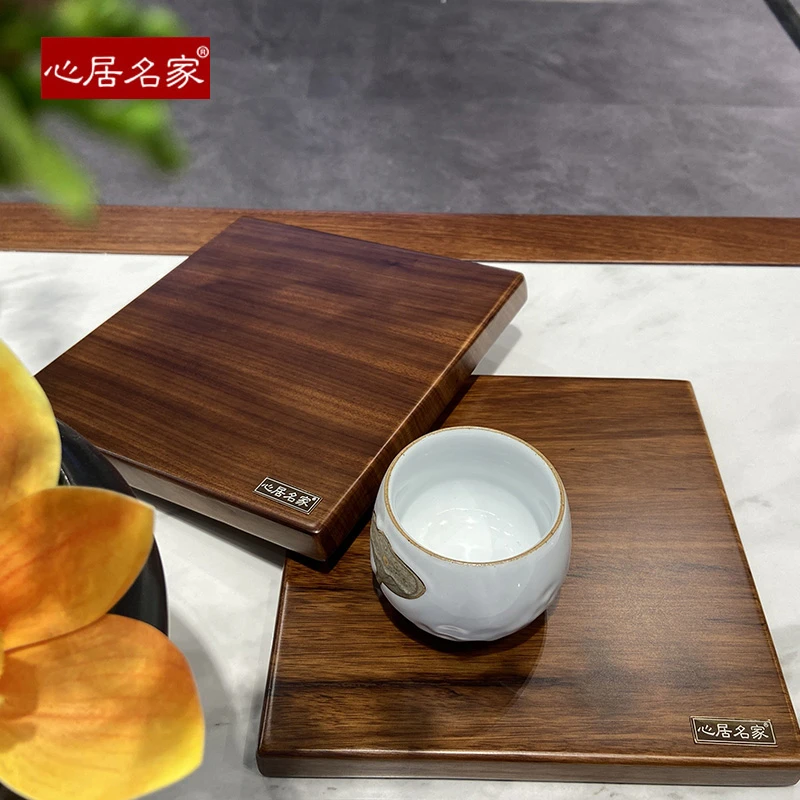 心居名家乌金木北美黑胡桃木色板样板