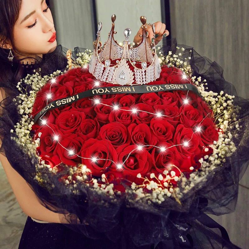 99朵玫瑰花束真花鲜花速递全国同城附近花店团购配送女友生日礼物