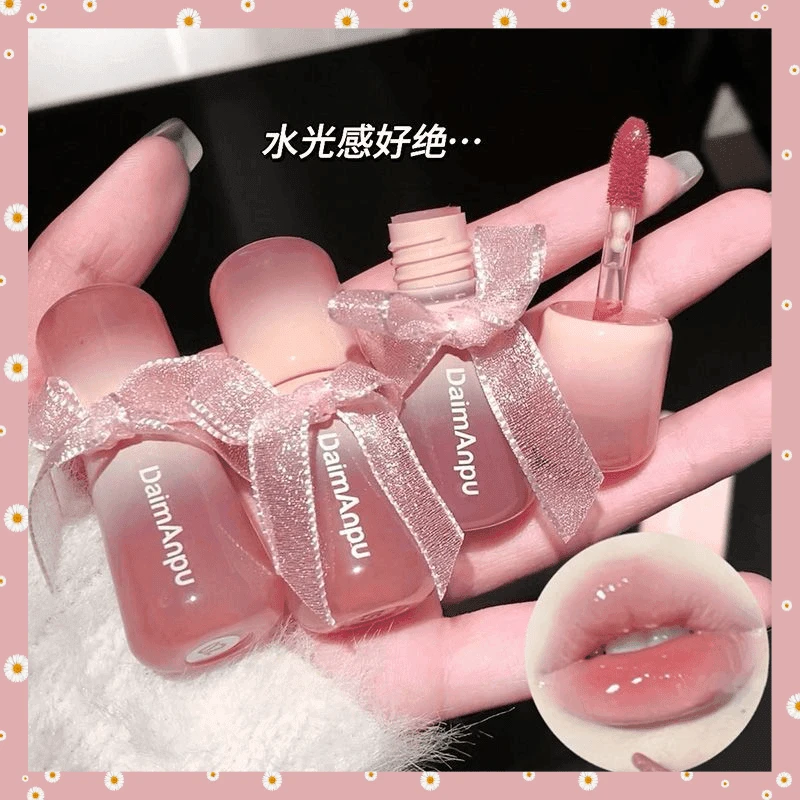 准孕妇清透氧气果感镜面唇釉水光滋润肉挂孕期用奶茶色口红低饱和