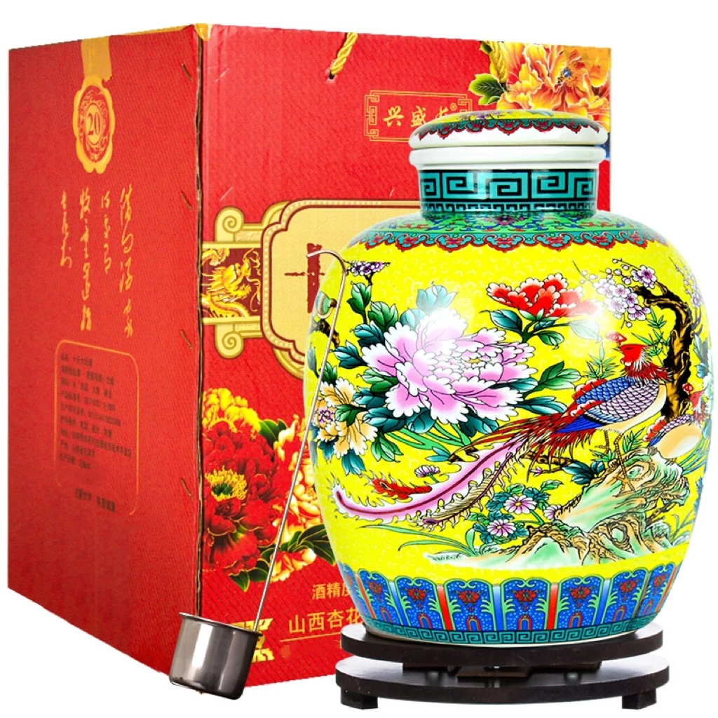 兴盛长黄色大坛清香型白酒53度5L