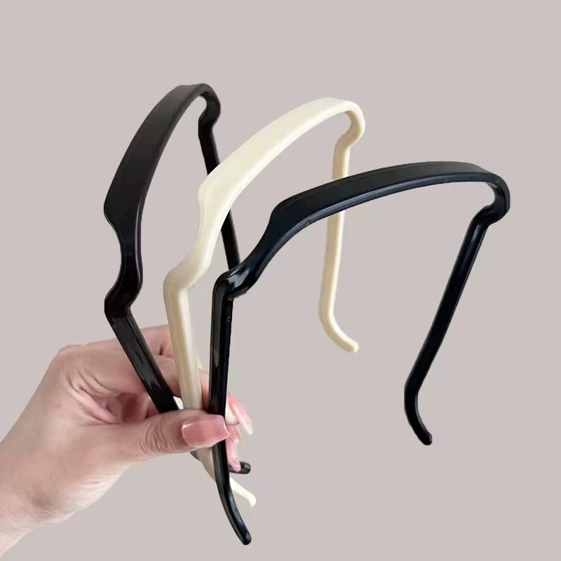 非金属亚克力发饰 泡面姐方形发箍方形眼镜发箍百搭增高颅顶发箍