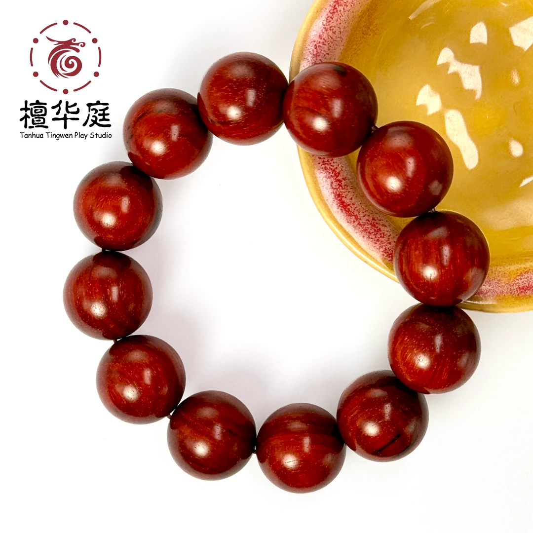 印度小叶紫檀2.0cm【毕业级】龙鳞火焰纹 满金星 钢印老料经典文玩