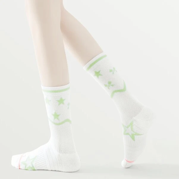 女士运动袜子羽毛球跑步瑜伽袜子毛巾的加厚防滑户外马拉松袜子