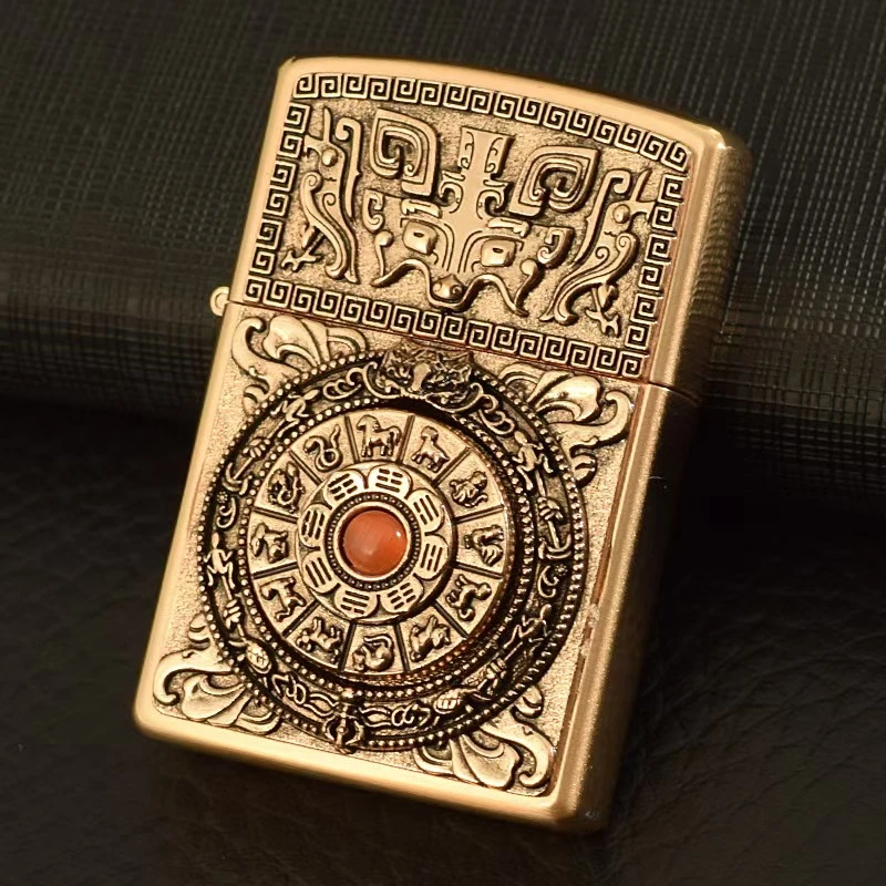 CHIEF/首领CHIEF/首领十二生肖幸运转盘时来运转防风煤油打火机