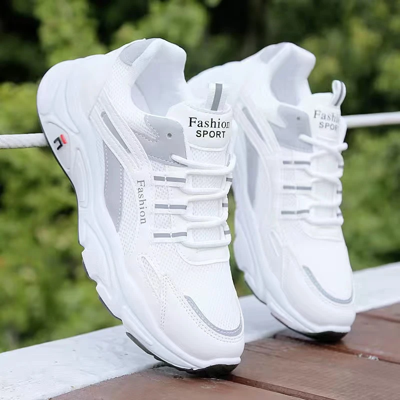 2025春夏季新款潮鞋男士休闲运动鞋网红老爹鞋男网鞋百搭透气白鞋