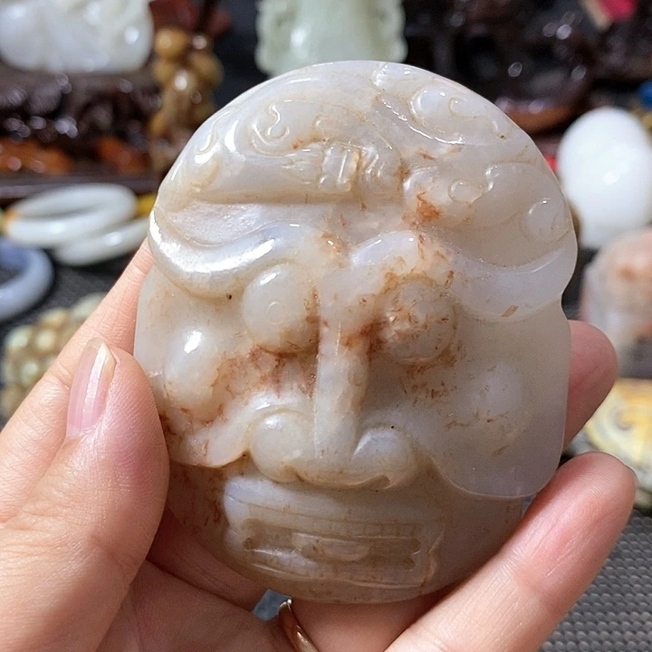 天然和田玉精品手把件