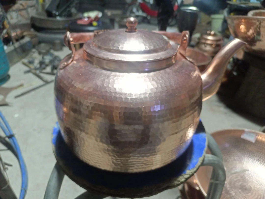 滇铜工艺坊 加厚紫铜  大茶壶 纯手工 5升