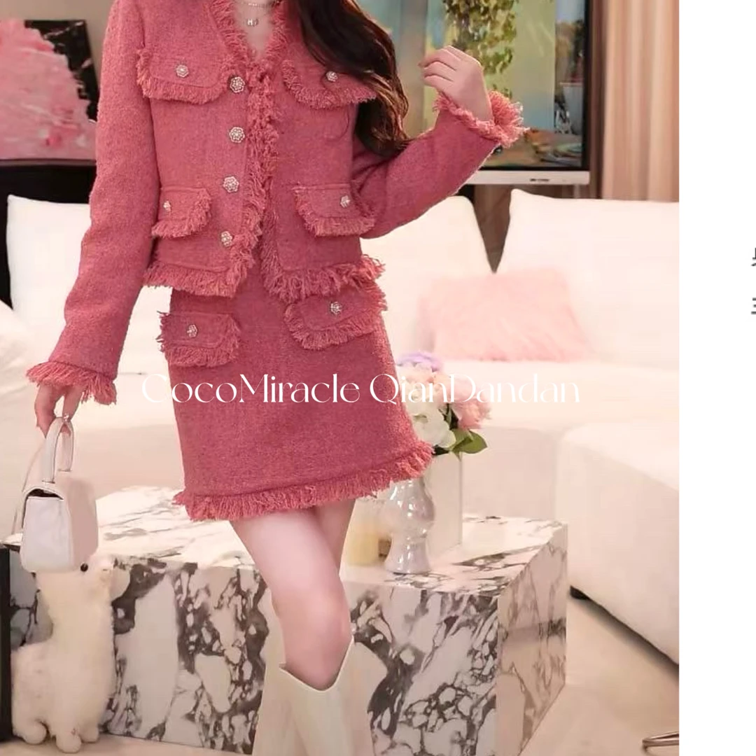 【董小姐】短半裙小香羽绒套装QL8TZ3208