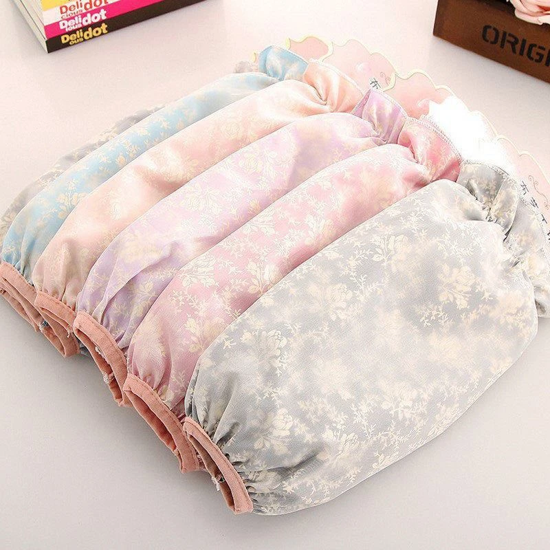 【到手3双】秋冬加长双层袖套防水防污防油污烫金网纱袖套