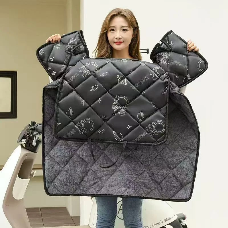 【加绒加厚加口袋】#冬季电动车挡风被防寒防水电瓶摩托保暖防风罩