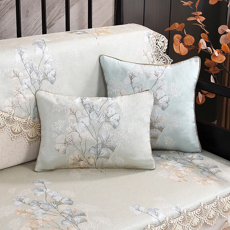 【秋日银杏水泽木兰】沙发抱枕靠垫高档奢华家用客厅中式床靠背腰枕