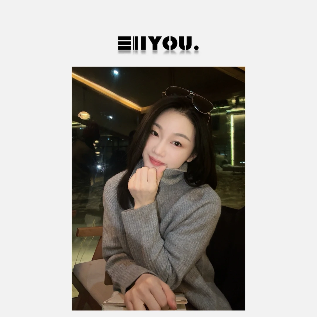 【ENYOU定制】灰色高领 奢品同纱线毛衣