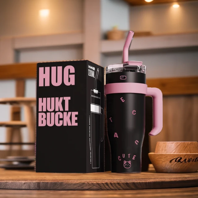 保温杯吸管水杯巨无霸高颜值大容量带盖保温保冷便携女车载咖啡杯