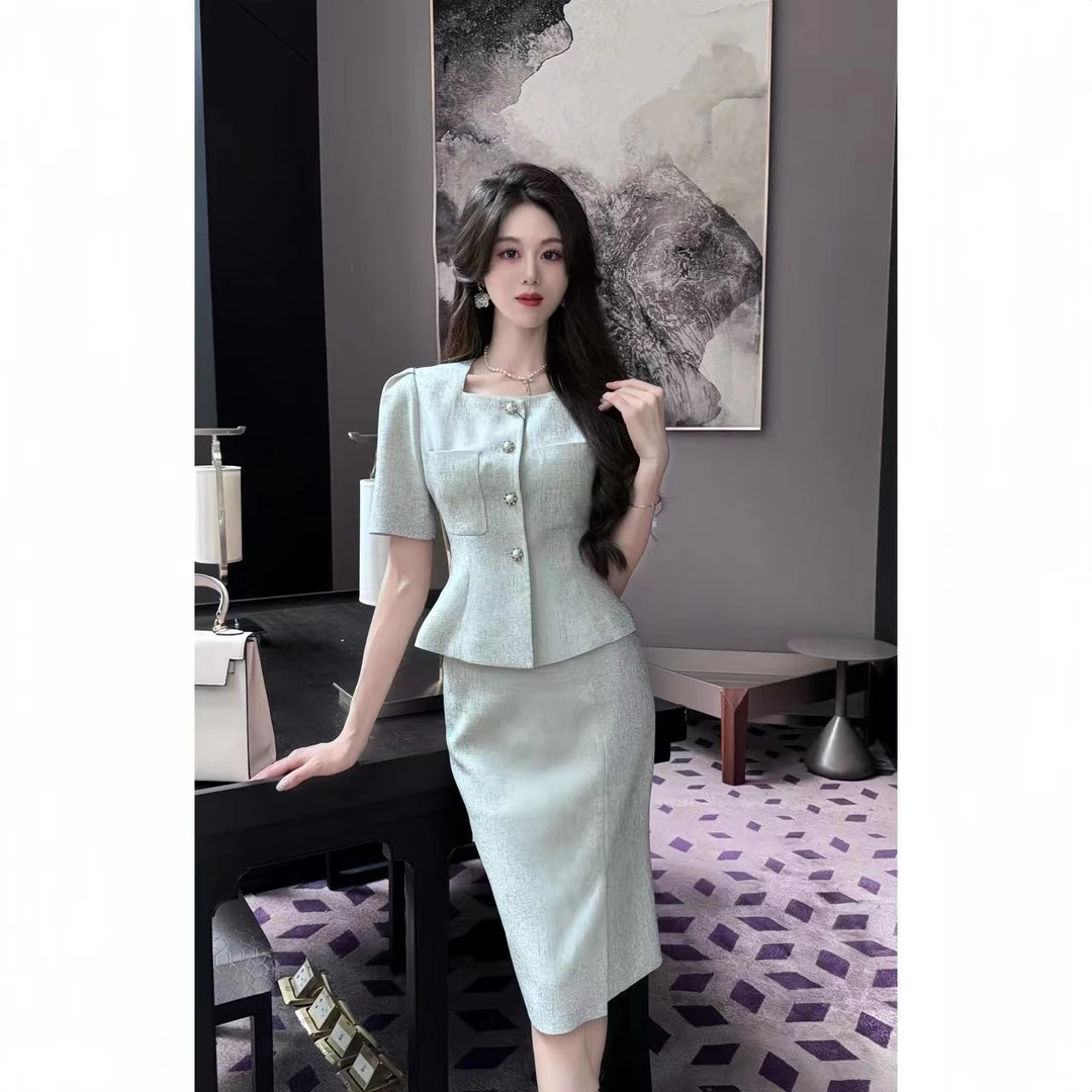 【蔚姐高定】夏季高级感时尚套装显瘦气质小众设计套装
