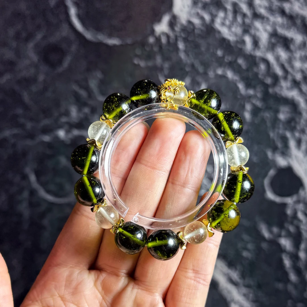 非金属玻璃吊坠 YS253  Moleavite款式单圈SC