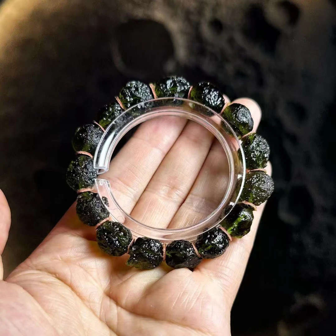 非金属玻璃吊坠 YS88 Moleavite水冲小单圈手链