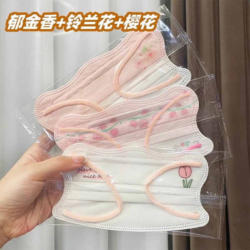 网红2023新款女神口罩女士高颜值一次性夏季薄款护眼角显脸草莓熊