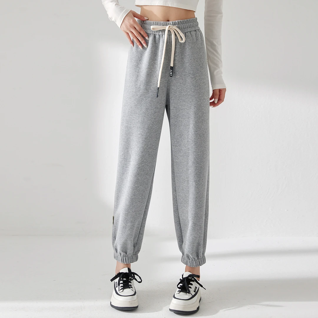 2024年新款休闲束脚运动裤显瘦外穿抽绳薄款宽松秋季