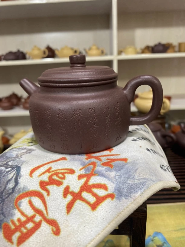 原矿大水潭天青泥半手工德钟壶200毫升