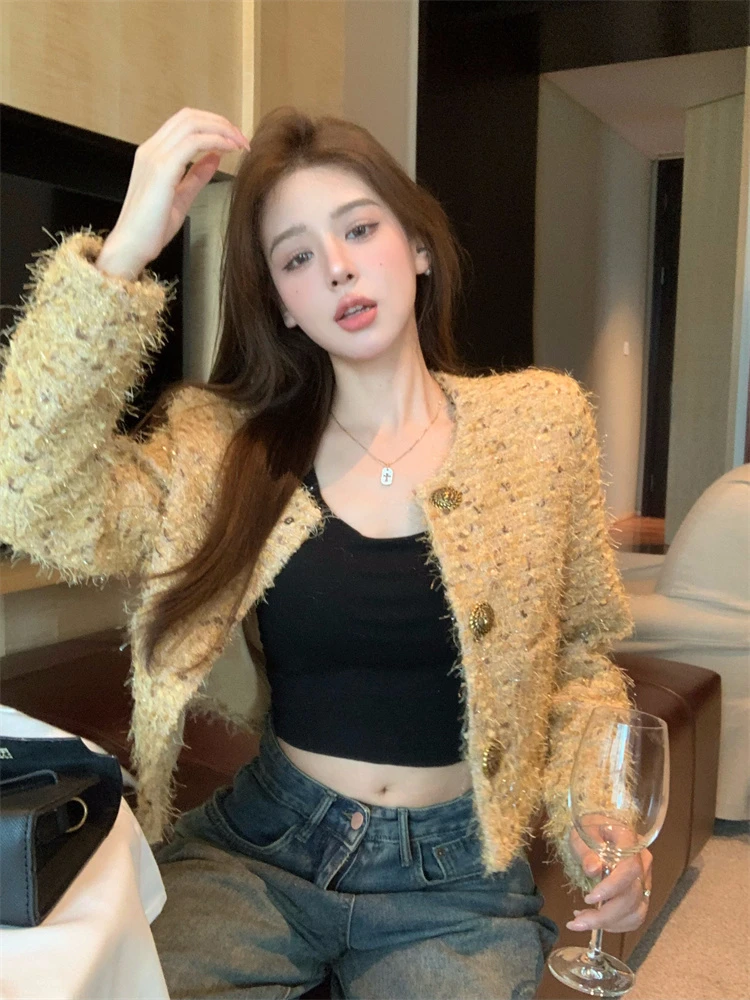 小香风宽松短款长袖外套女2024秋季新款法式高级感轻奢气质上衣潮