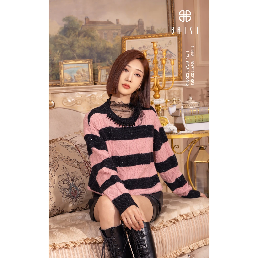 BAISI百丝2024秋冬ABYR410318R2时尚毛衣