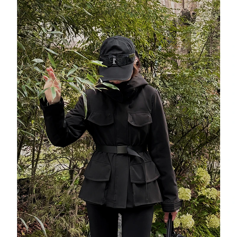 90白鹅绒 【幂式穿搭】轻奢冲锋衣收腰鹅绒服 JYYRTY001