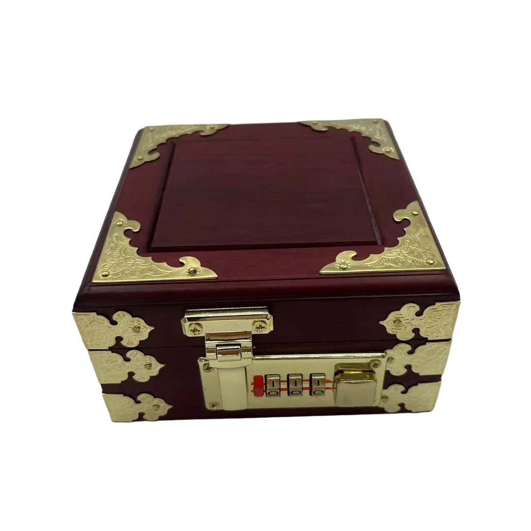 HSZ密码木制精美首饰盒收纳盒尺寸（12*12*7）