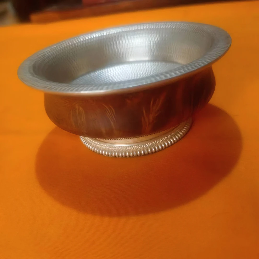 边咱木碗纯银藏式手工全包男士专用