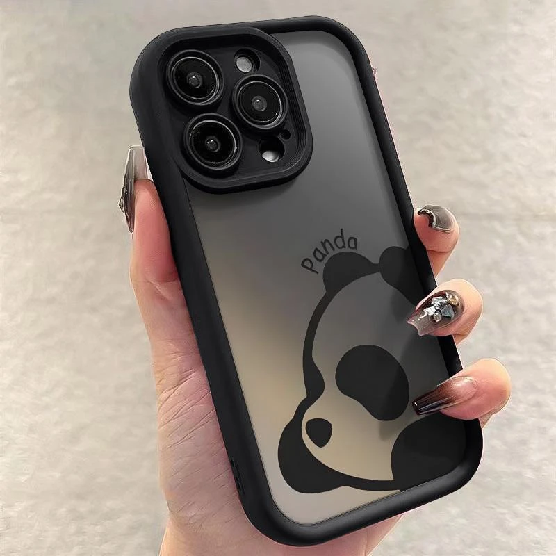 熊猫趴着iPhone15/14手机壳13龙年小众肤感苹果13创新个性防摔