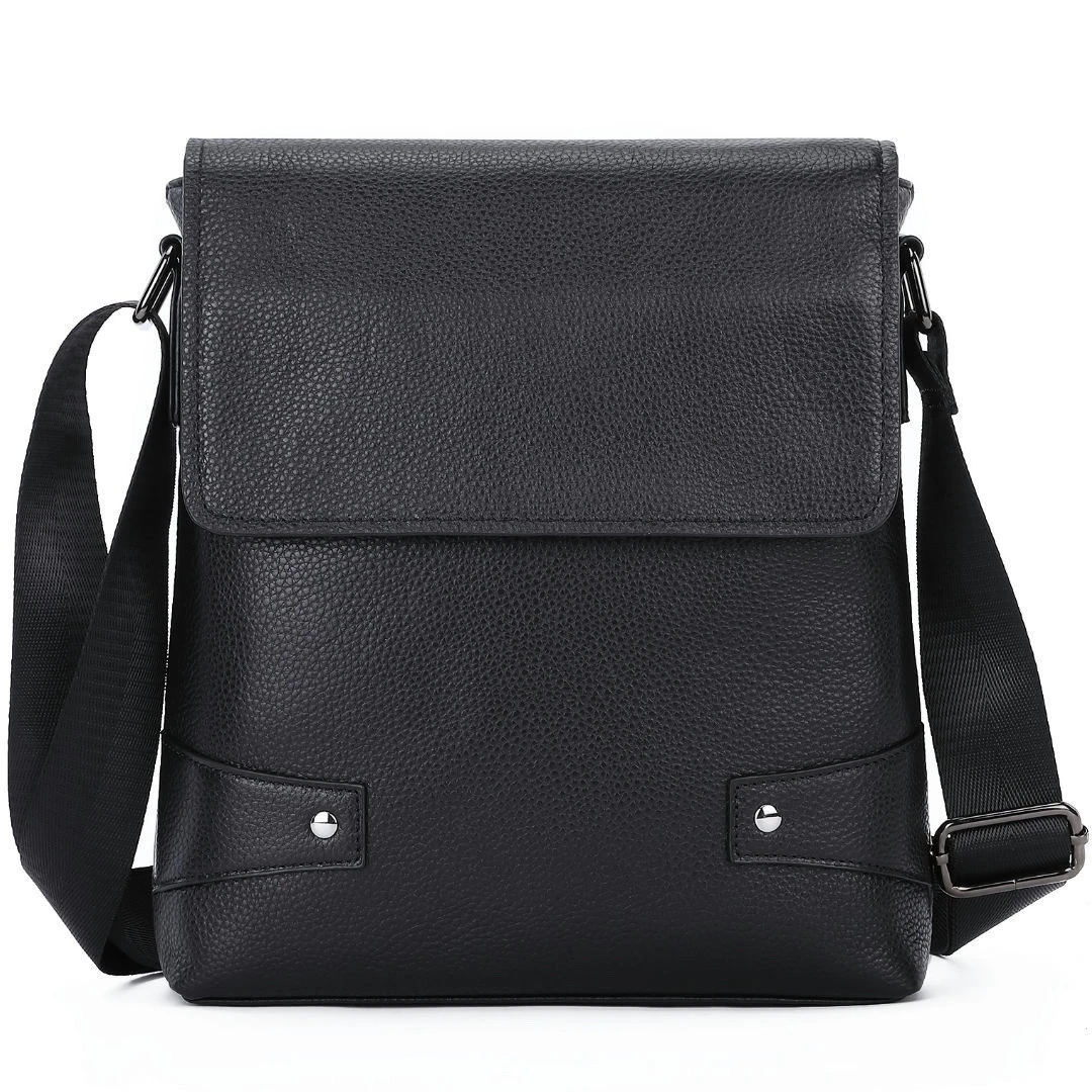 新款真皮单肩包男士休闲百搭头层牛皮斜挎包商务简约通勤包邮差包