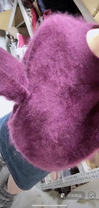 1856佳选冬季新款高级感气质圆领纯色拉绒工艺上衣