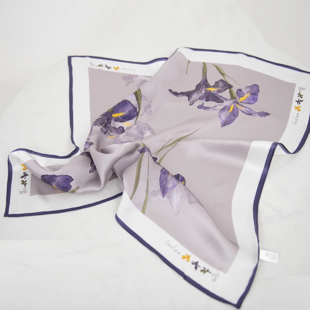 华人杰春夏季丝巾薄款碎花小丝巾个性时尚百搭真丝质小方巾