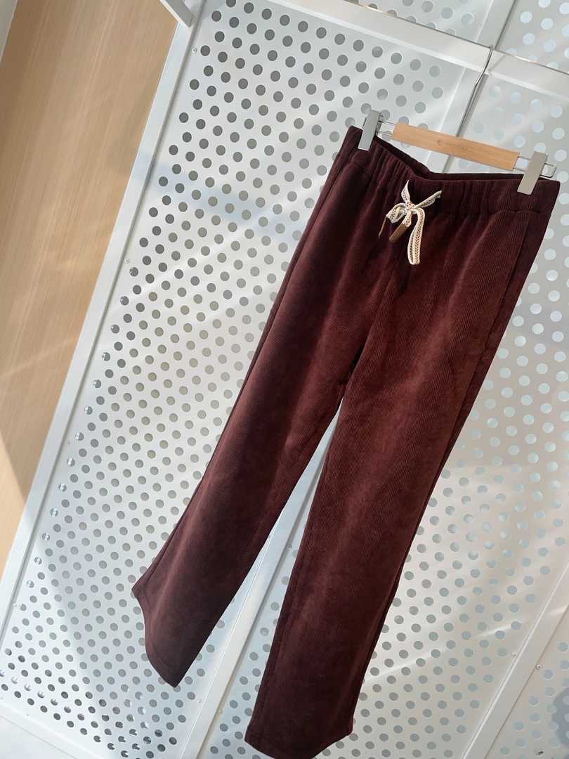 水淼2024新款冬加绒加厚9367长裤直筒休闲百搭