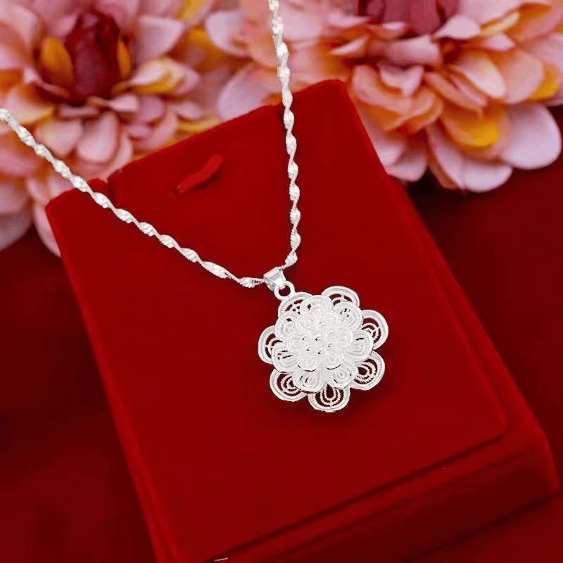 热卖项链 XL03优雅百搭牡丹花闺蜜同款素款坠链