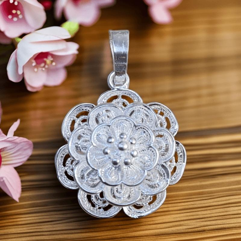 （热卖）吊坠 XL03优雅百搭牡丹花闺蜜同款素款吊坠