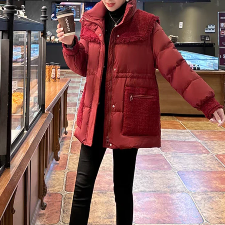 Y569 秋冬时尚气质加厚保暖冬季休闲洋气防风显瘦中长款披肩外套