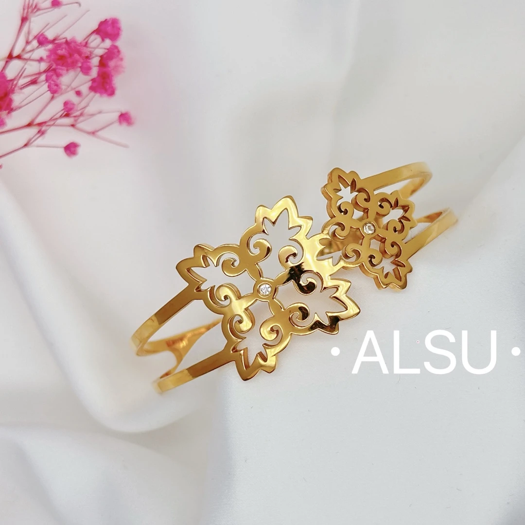 合金手镯 ALSU原创花手镯  60公斤以下拍