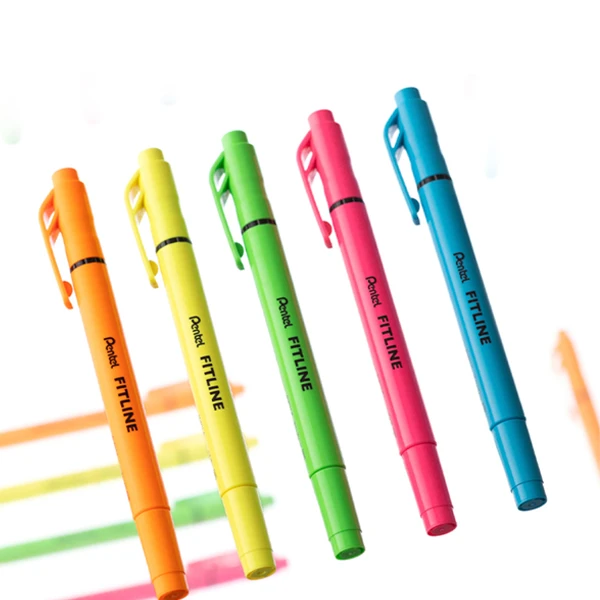 pentel/派通【积分换购】日本双头荧光笔淡色系荧光SLW11