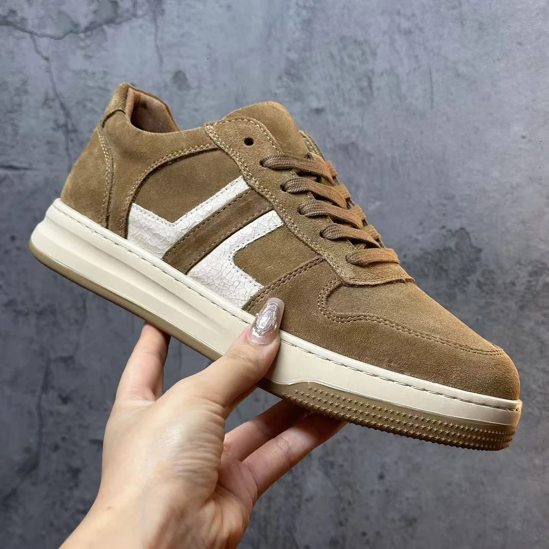 日系复古反绒英伦中帮短靴秋冬百搭休闲鞋真皮工装沙漠靴男99769