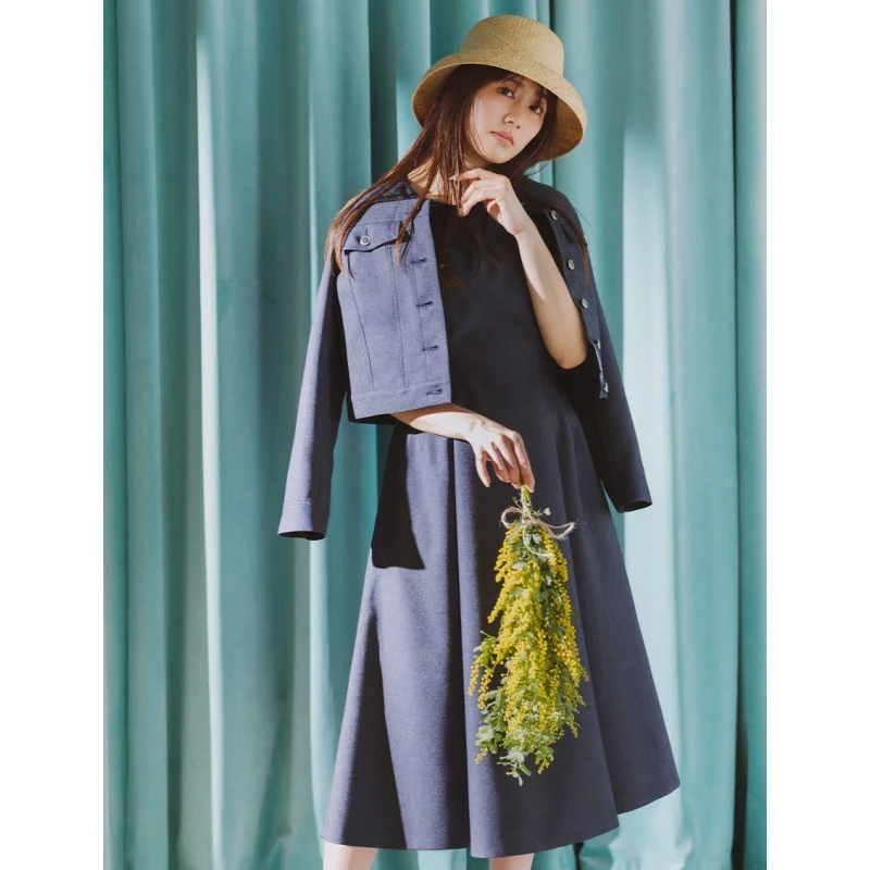 【TaKuMi】日系品牌 夏季新款 C 杂志款时尚百搭高级感简约连衣裙