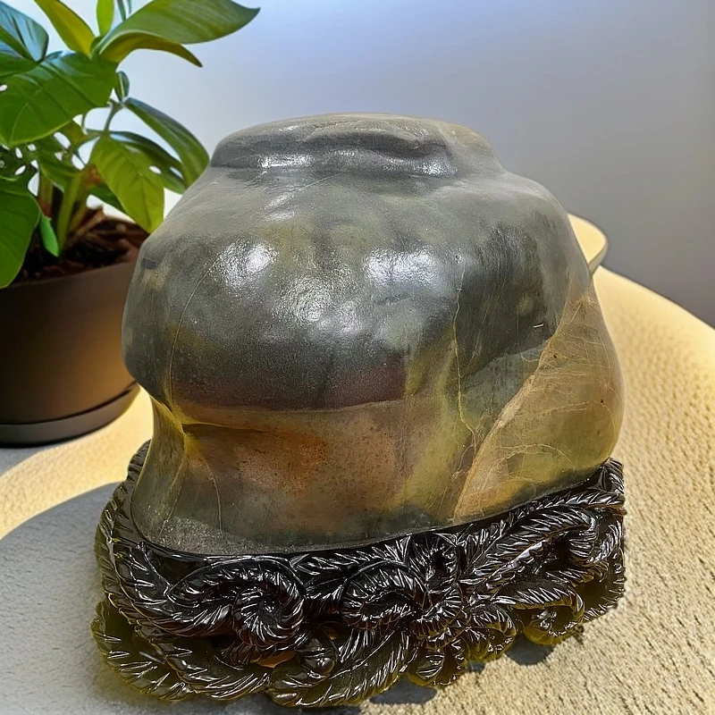 付米链接乌江石酒坛奇石家居摆件精美貔貅创意麒麟